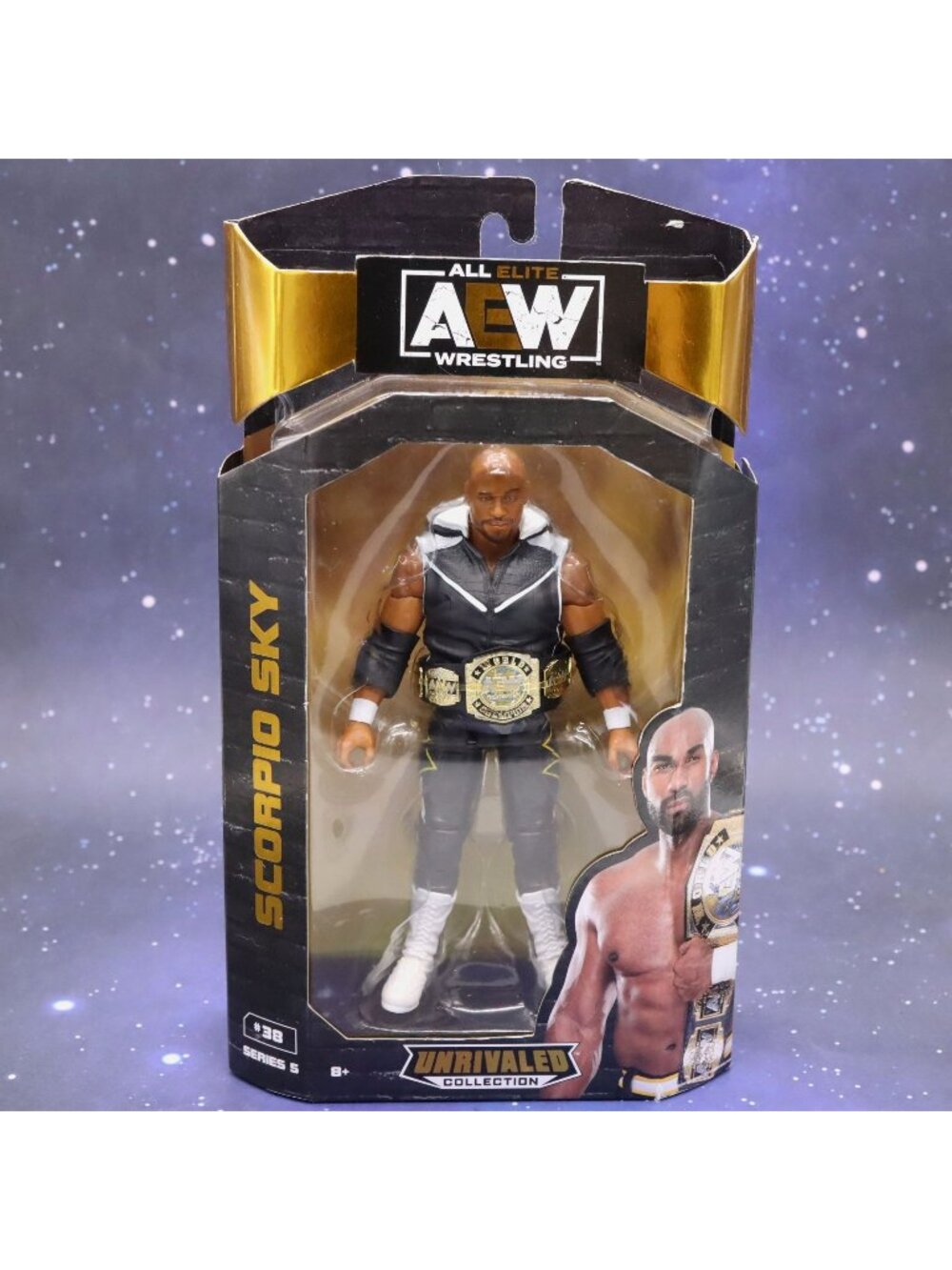 AEW Unrivaled Series 5 Scorpio Sky Action Figure #38 Wrestling Collectible